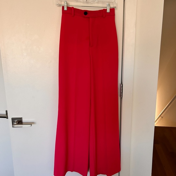 Zara hot pink wide leg pants - Picture 2 of 4